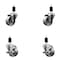 Service Caster 3'' Semi Steel Wheel Swivel 1-3/8'' Expanding Stem Caster Set 2 Brakes, 4PK SCC-EX20S314-SSS-2-TLB-2-138 - alternate 1
